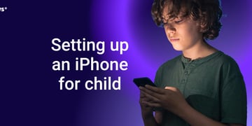 setting up an iphone for child