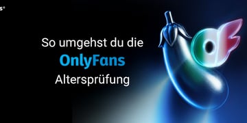 Aubergine mit OnlyFans-Logo, schwarzer Hintergrund 