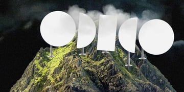 a massive odido logo on the mountain