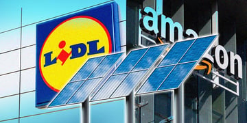 Amazon and Lidl solar panels