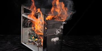 burning computer