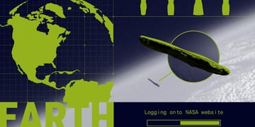 Dressing gown silhouettes as well as a green earth computer graphic and retro login.