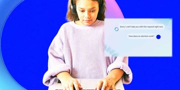 A teenage girl asking Meta AI "How does abortion work?"