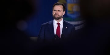 JD Vance on a dark background.