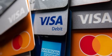 Payment cards Visa, Mastercard, American Express