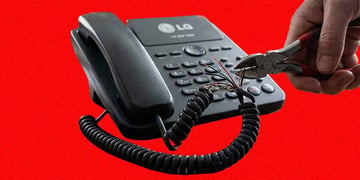 wired phone cutting cables