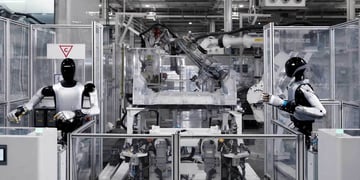 Xiaomi humanoid robots at the car factory assembly line