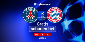PSG vs. Bayern, Team Logos, Gratis-Stream, RTL Zwee, blau