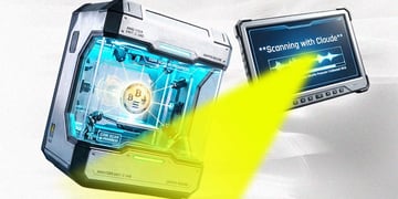a futuristic box where a crypto coin is inside