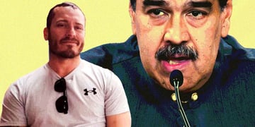maduro, thick black eyebrows, moustache, black mic, Van Dyke, male in white t-shirt, black glasses