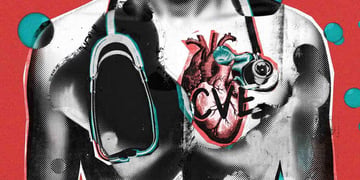 human chest with heart with the letters CVE