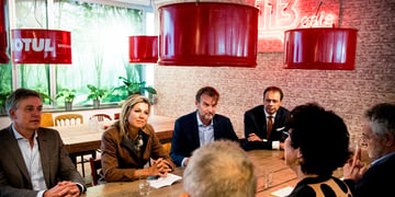Queen Maxima of The Netherlands visits 113 Suicide prevention center