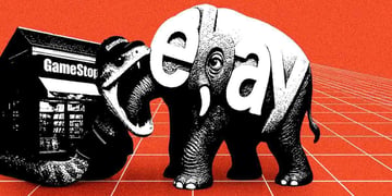 A snake eating an elephant in a corporate logo context.