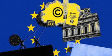 Concept of European cloud, Italian Ministry of Culture, copyright tax