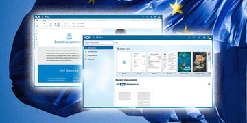 Documents edited via Euro-Office; the EU flag