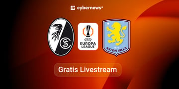 SC Freiburg vs. Aston Villa, Team Logos, Europa League, rot