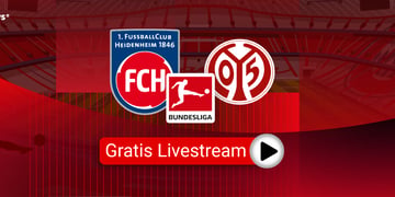 heidenheim gegen mainz, Logos, Livestream, rot