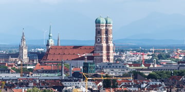View of the old town of Munich (Bavaria) on 07.07.2025