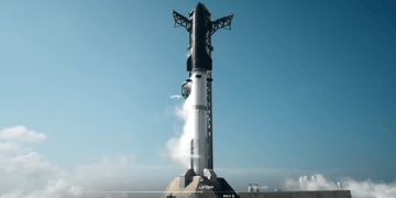 Starship launch via SpaceX