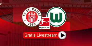 st pauli vs wolfsburg, Logos, Livestream, rot