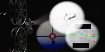 UFO black and white footage in a blurry composition.