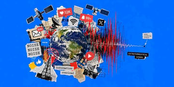 Planet earth overloaded with alien signals and noise.
