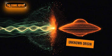 Genetics and UFOs coalescing in burned orange.