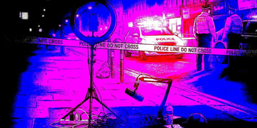 The sudden end of an abandoned livestream, with police at the scene.