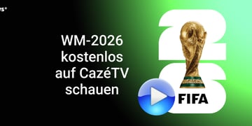 Fußball WM 2026 Logo vor grünem Hintergrund