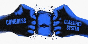 The hands of Congress and the classified system punching over UFOs.