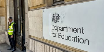 UK Department for Education building sign