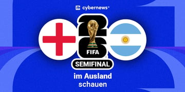 England vs. Argentinen, Flaggen, Gratis-Livestream im Ausland
