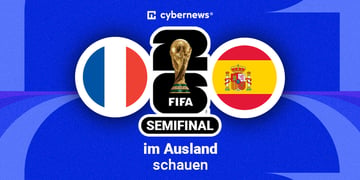 Frankreich vs. Spanien, Flaggen, Gratis-Livestream, blau