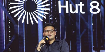 Asher Genoot speaks during Bitcoin Asia conference, in Hong Kong, China