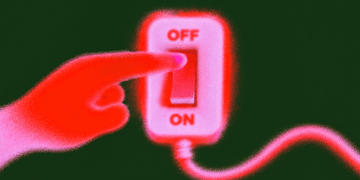 Switch being turned on and off.