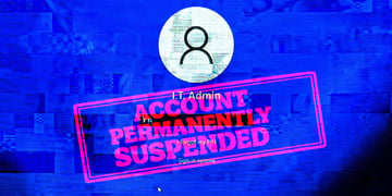 A Microsoft account suspended sign.