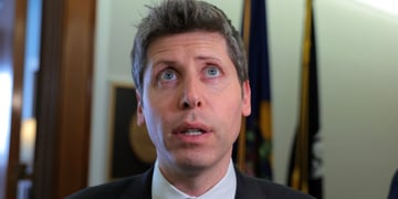 Open AI CEO Sam Altman speaks to reporters after meeting with Sen. Bernie Sanders