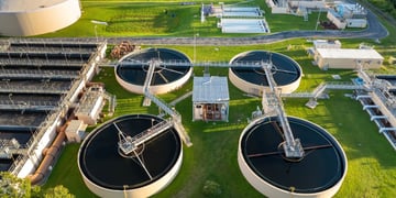water treatment plant aerial