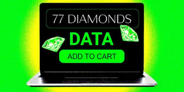 77diamond logo in green background