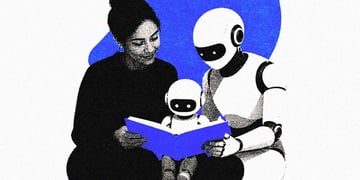 Human and AI family portrait.