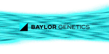 Baylor Genetics logo in a blue background