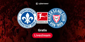 Darmstadt vs Holstein Kiel, Team-Logos, 2. Bundesliga Gratis-Livestream, rot