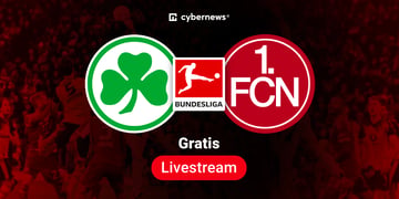Fürth vs. Nürnberg Team-Logos, 2. Bundesliga Gratis-Livestream, rot