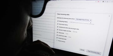 A close-up of a person clearing their browsing history