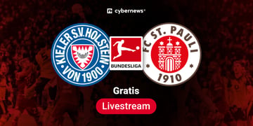 Holstein Kiel vs St. Pauli, Team-Logos, 2. Bundesliga Gratis-Livestream, rot