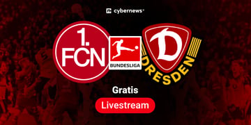 Nürnberg vs. Dynamo, Team-Logos, 2. Bundesliga Gratis-Livestream, rot