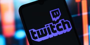 Twitch logo on phone screen