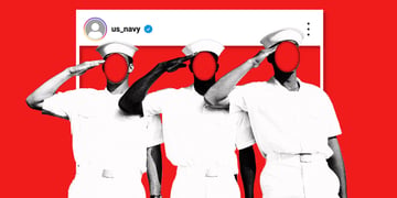 A picture of US Navy servicemembers on a scrubbed US Navy social media account