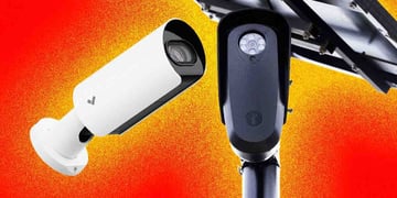 Verkada and Flock AI-powered automatic license plate readers next to each other
