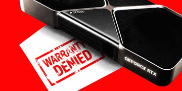 An Nvidia RTX5090 graphics card, plus warranty rejected.